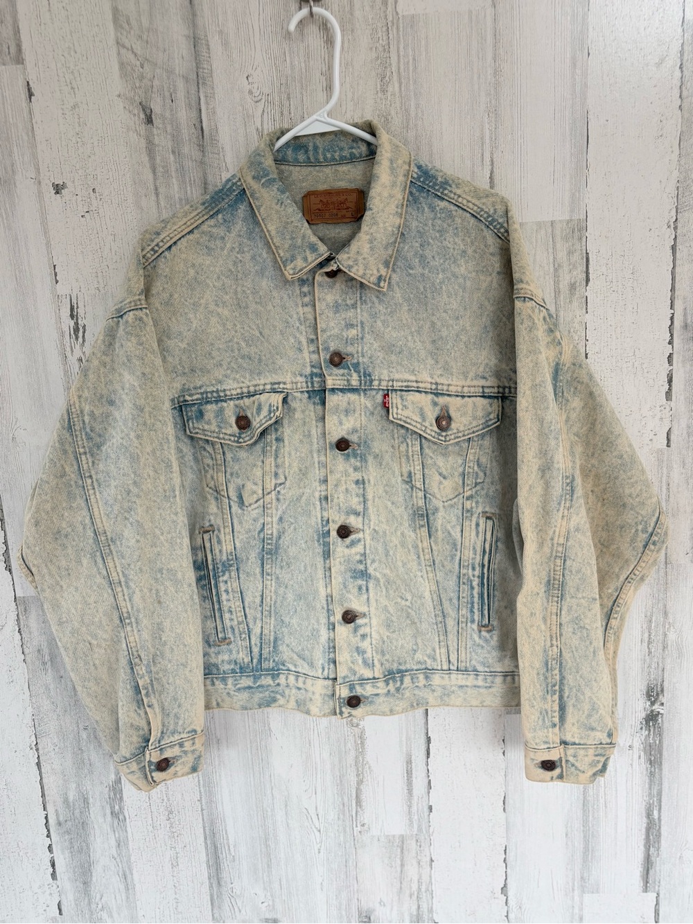 Levi’s Men’s Size Large Vintage 80’s Acid Washed Denim Trucker Style Jacket